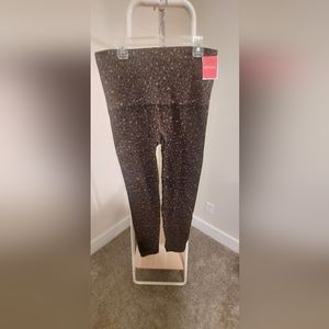 Spanx Leopard Olive Leggings Women XL